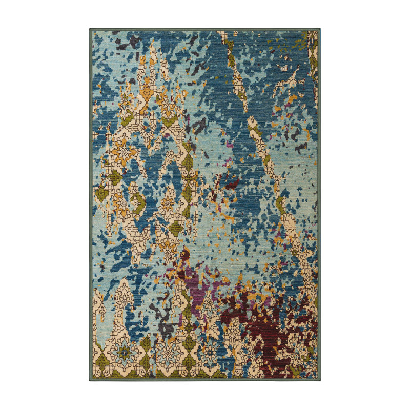 Ajkune Abstract Indoor Rug, Rectangle 5' x 8'
