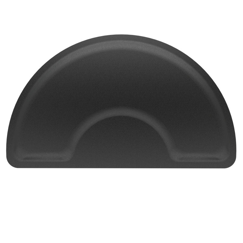Anti-fatigue Floor Mat For Salon And Barber Shop Black Semi Circle Floor Mat, 60" W x 36" D
