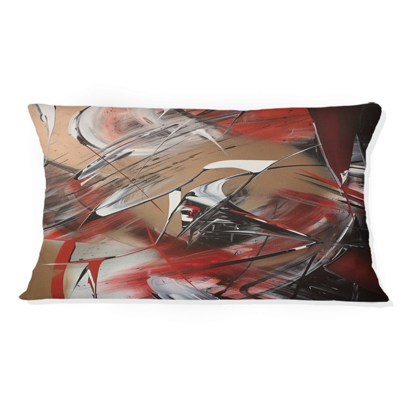 Après-midi Jazz V - Coussin décoratif avec peinture abstraite
