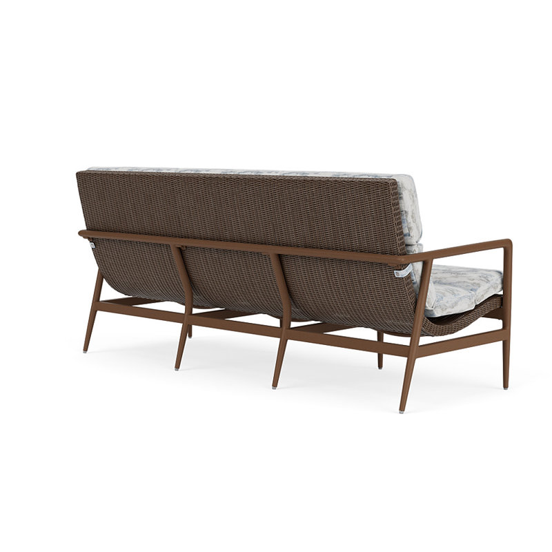 Cascade Outdoor 3 - Seat Patio Sofa, Stratosphere Cloud, Bark