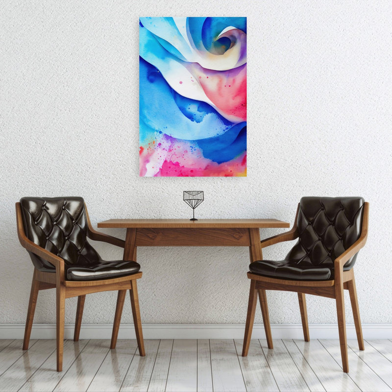 Vibrant Fluid Abstract Abstract Colorful Contemporary Wall Art Print by Mauro - Wrapped Canvas Print, 91.44cm H x 60.96cm W