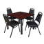 Plateau de table Kee Square, 4 chaises empilables-472020728-472020676-472020733