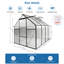 Serre en polycarbonate surélevée de 6 pi x 8 pi et serres robustes en aluminium pour une cour extérieure