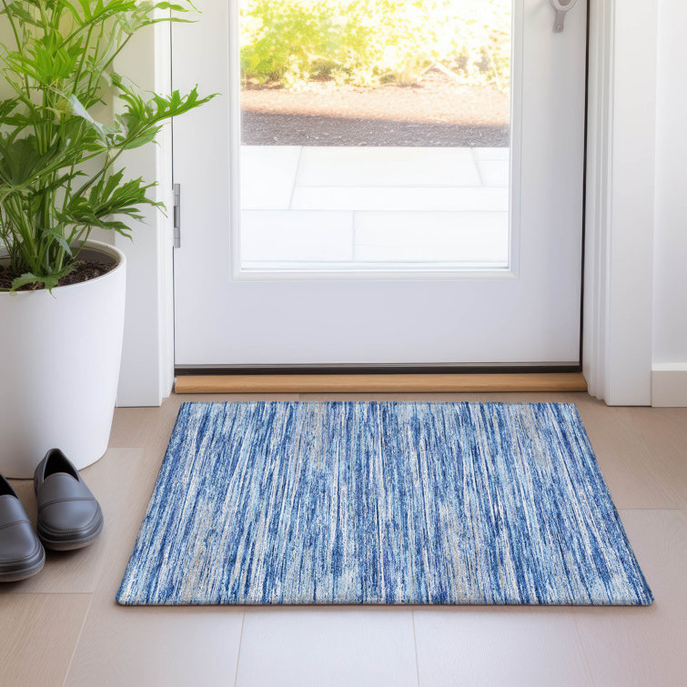 Premium Machine Washable Prisco Blue Rug