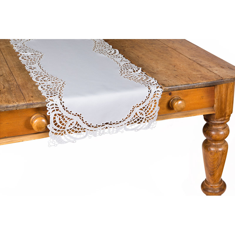 Wedgeworth Table Runner, White, 54" L x 15" W