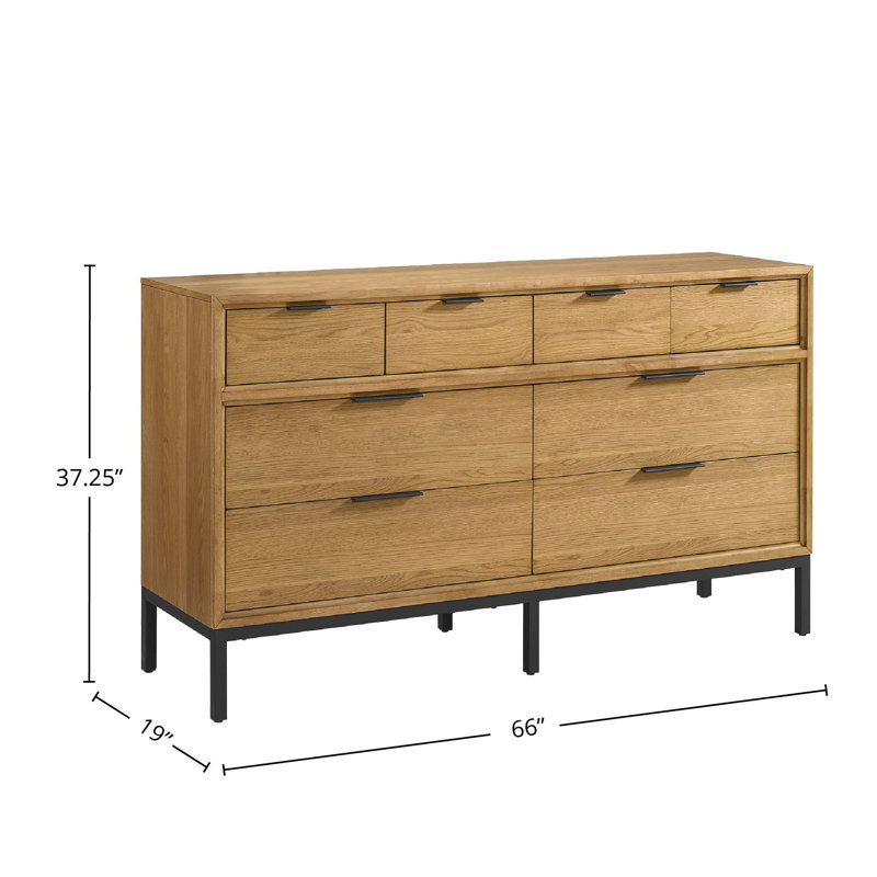 Davin 8-Drawer Dresser, Natural Oak