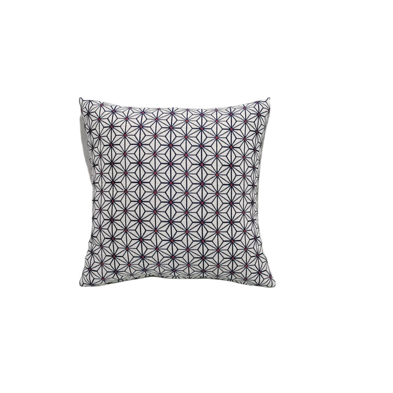 Housse de coussin et insert Liza en bleu / blanc / rouge, 16 po x 16 po
