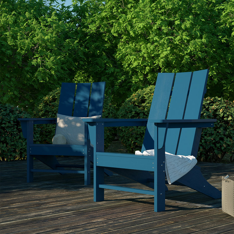 Chaise Adirondack en résine / plastique, Bleu