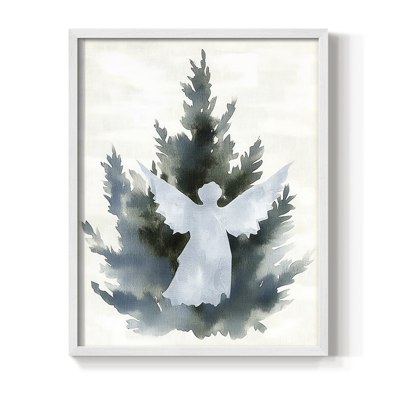 «Christmas Holiday», reproduction d'art encadrée CMV III, H 30 po x l 24 po, Blanc