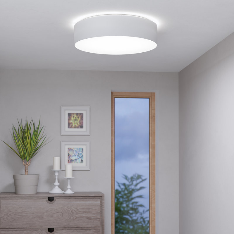 Kinde Plastic Flush Mount, White