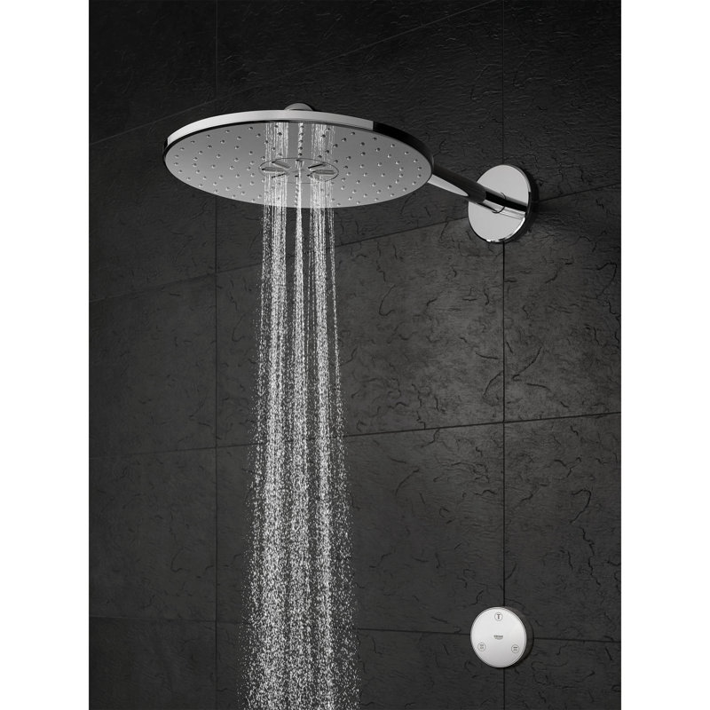 Pulse Rain 12" Chrome Wall-Mounted Adjustable Shower Head