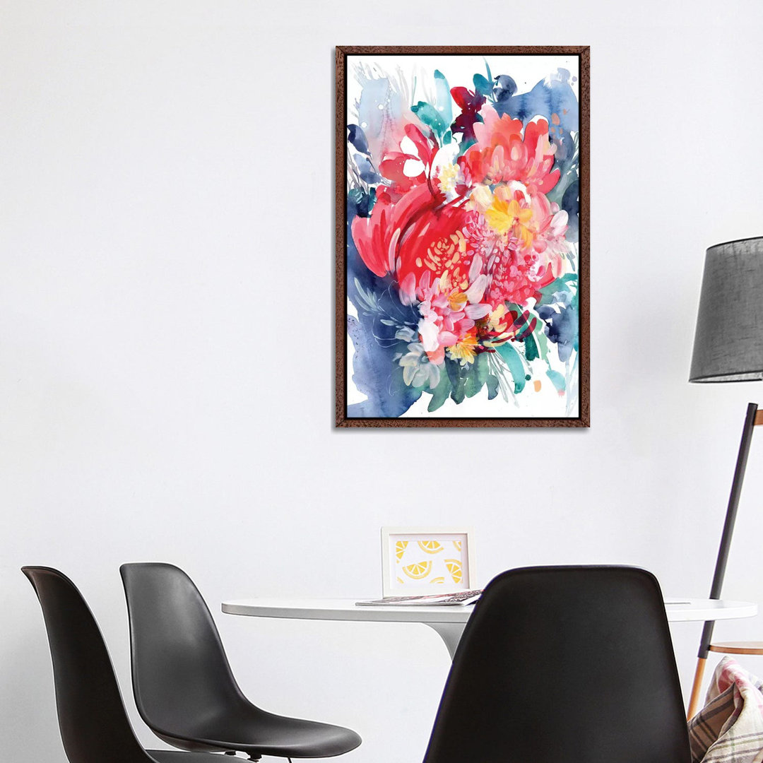 Floral Hug von CreativeIngrid - Galerie-verpackte Leinwand Giclée