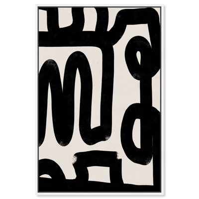 Bold Brush Stroke Lines And Swirls - Graphic Art on Canvas