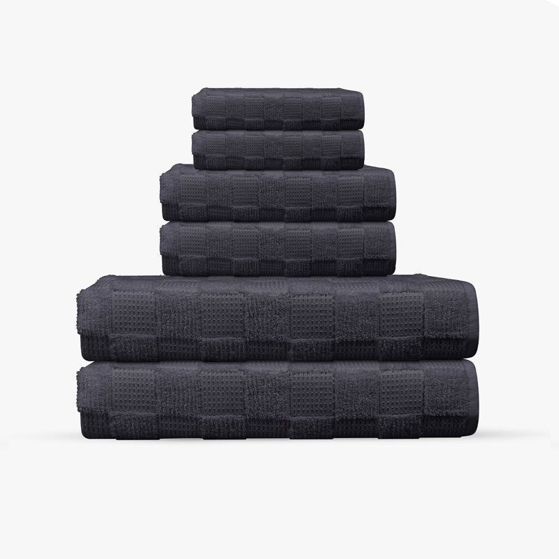 Taylorlynn 6 pcs Turkish Towels Set, Anthracite