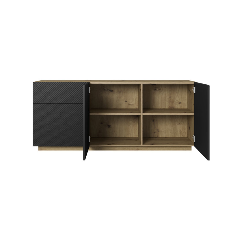 Aaizah 167cm Sideboard, Artisan/Black