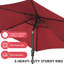 Parasol d'extérieur 7,5 pi avec base inclinable et manivelle incluse-1971596449