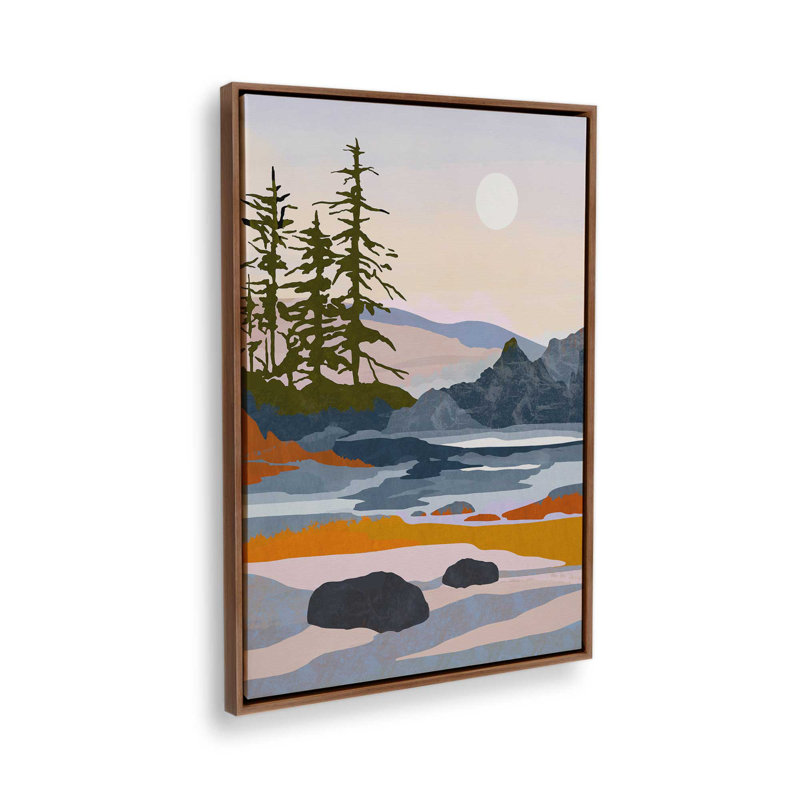 «Valley Moon» par Garima Dhawan, reproduction de peinture acrylique, H 32 po x l 24 po, Brun