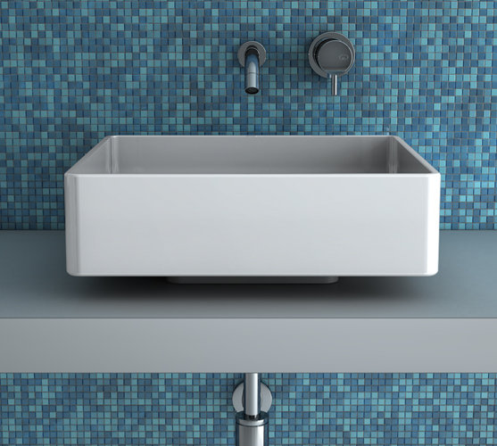 15.7'' L Bathroom Sink, White