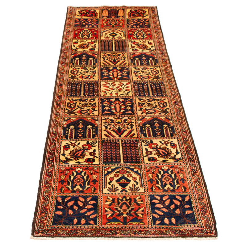 Tapis rouge rétro Kayseri 3 pi 11 po x 12 pi 7 po