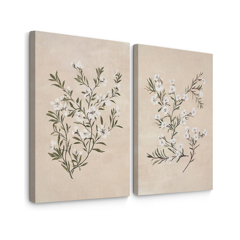 Lily Manor Vintage Botanical Wall Art Neutral Floral Prints Farmhouse ...
