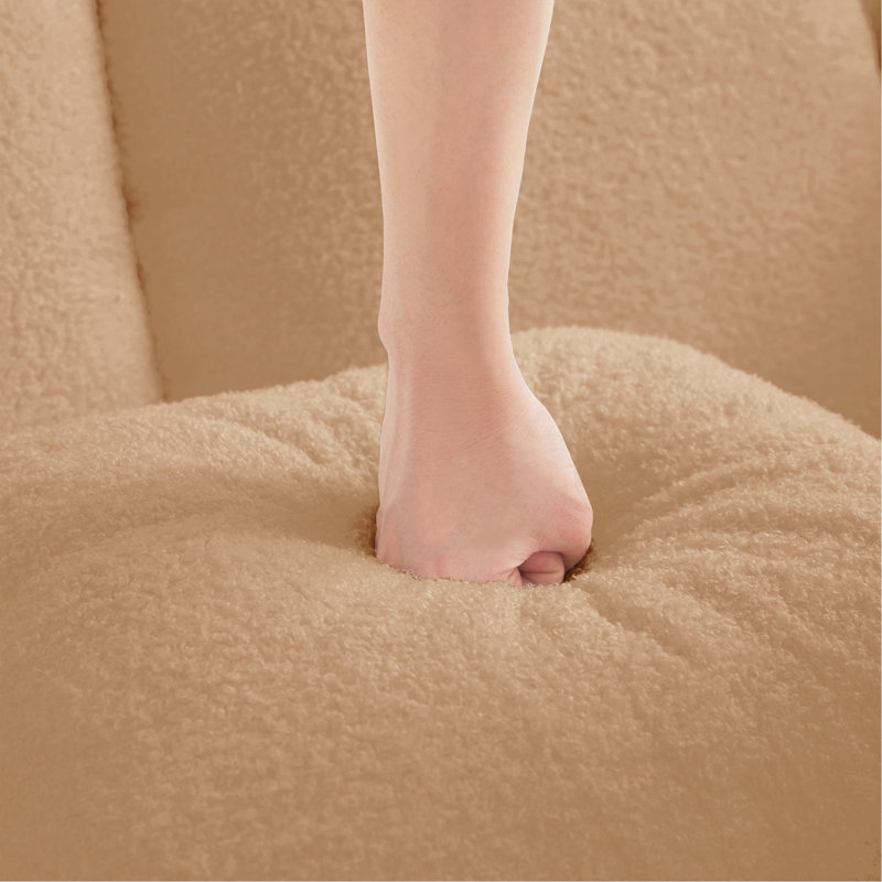 Canapé de gauche avec tissu Teddy, Orienté à gauche (vu de face), Chameau