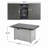 Extendable Rectangle Aluminum Alloy Fire Pit Table, 50,000Btu