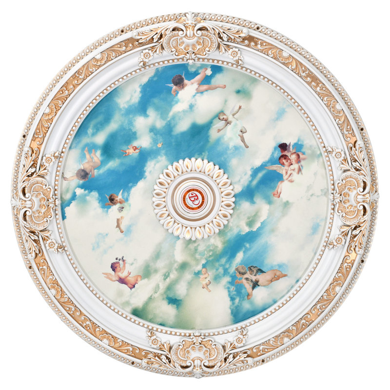 Lustre blanc 35,5 pouces Cherub