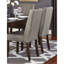 Table de salle à manger contemporaine brun foncé 7 pièces avec rallonge et 6 chaises d'appoint rembourrées Modern-490628678