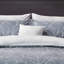 Ensemble de housse de couette réversible en coton standard gris 4 pièces Ravia-2052382240