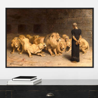 Daniel in the Lions Den Canvas, Framed, Metal, or Acrylic - Free Shipping!  Free 8x8 Canvas with any purchase! (See Personalization Field)