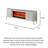 Light Luxury Solid Wood Storage Fireplace Cabinet with Artificial Flame for Home