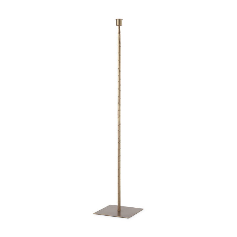 Metal Candlestick, 30'' H x 6'' W x 6'' D, Gold