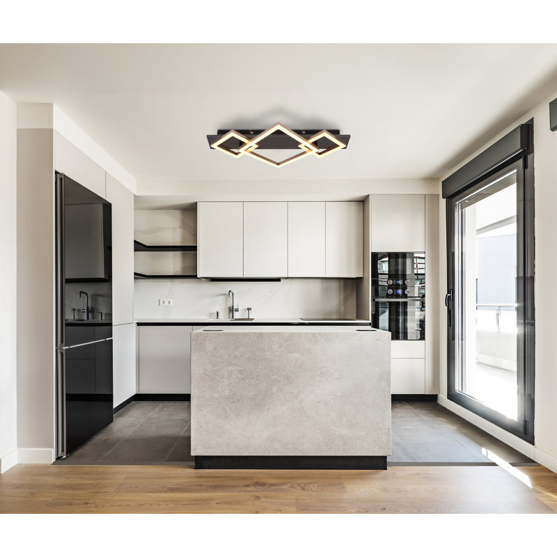 Daundre LED Flush Mount, Matt black