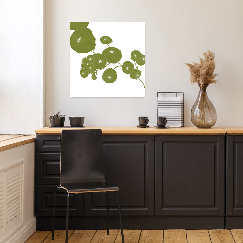 Pilea, art tropical abstrait, H 18 po x l 18 po