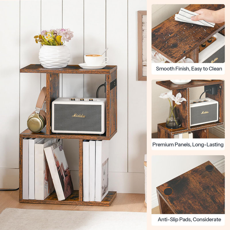 Slim Side Table with Storage