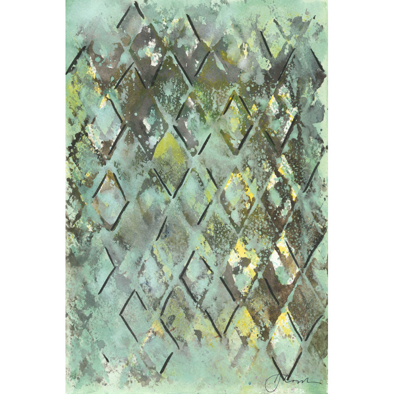 Treillis en vert I, H 18 po x l 12 po