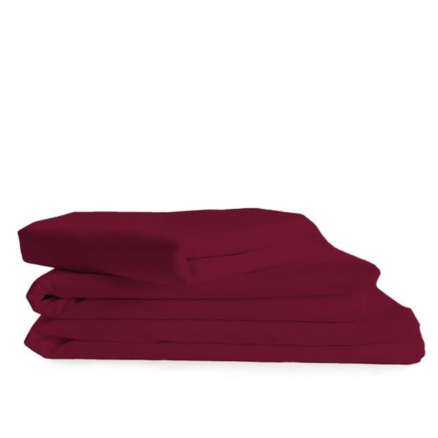 Luxurious Burgundy Bamboo Blend Twin Bed Sheet Set