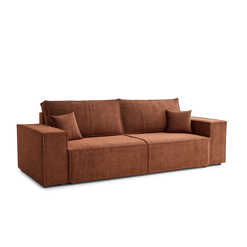 3 Seater Reclining Sofa, Copper Polyester/Chenille