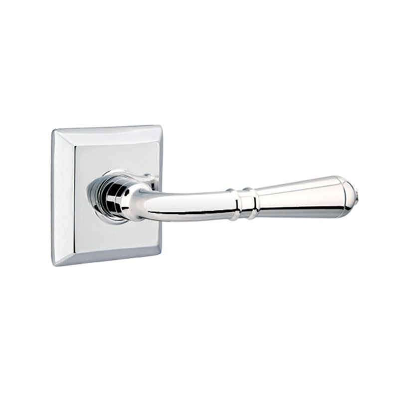Levier de porte avec rosette Turino, Droite, Laiton intemporel
