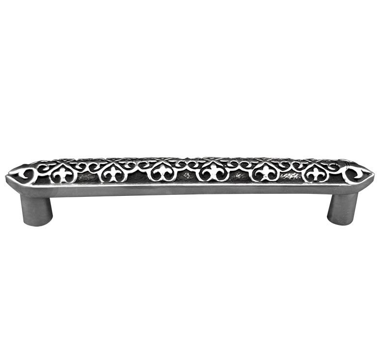 Fleur De Lis Bar / Handle Pull, Antique Silver