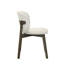 Chaise d'appoint en chenille et noyer gris (ensemble de 2)