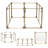 25.6'' H 8 Panel Metal Exercise Pen With Door