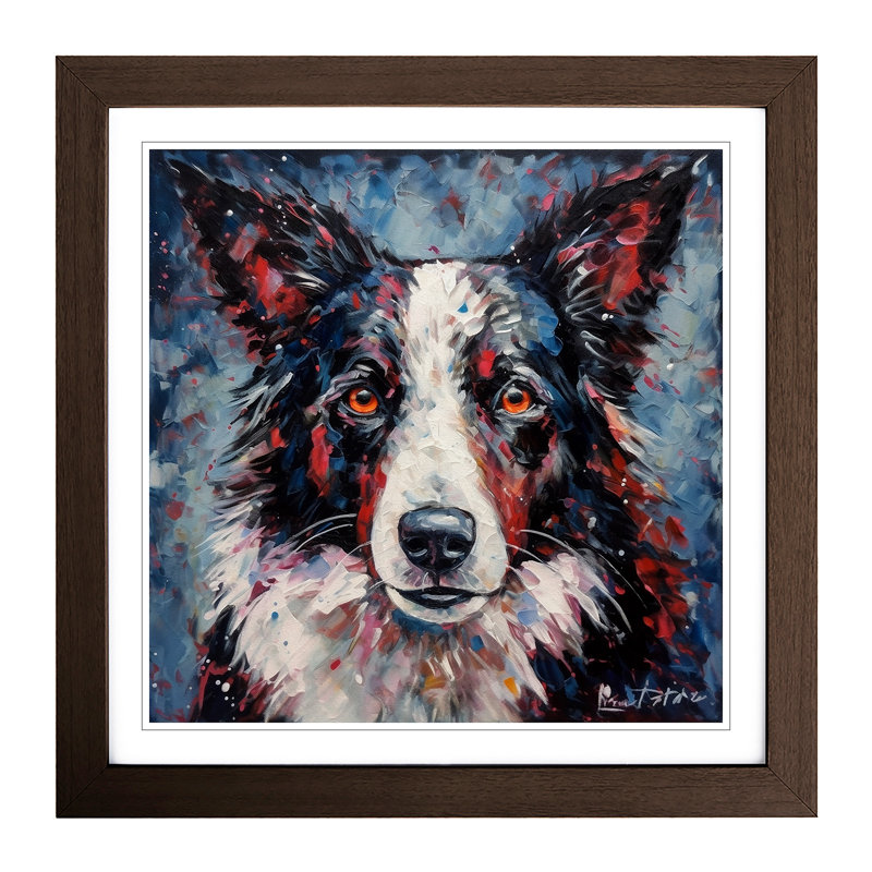 Single Picture Frame Print on Wood, Walnut