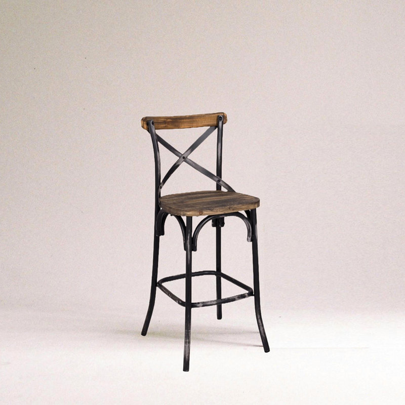 Chaise de bar 1 pièce, Noir antique, Noir antique