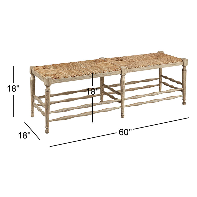 Reed Solid Wood Bench