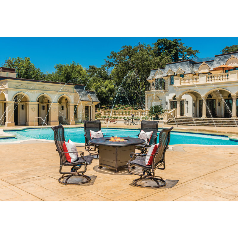 Grand Terrace Outdoor Rocking Wicker/Rattan Chair, Chestnut, Vintage