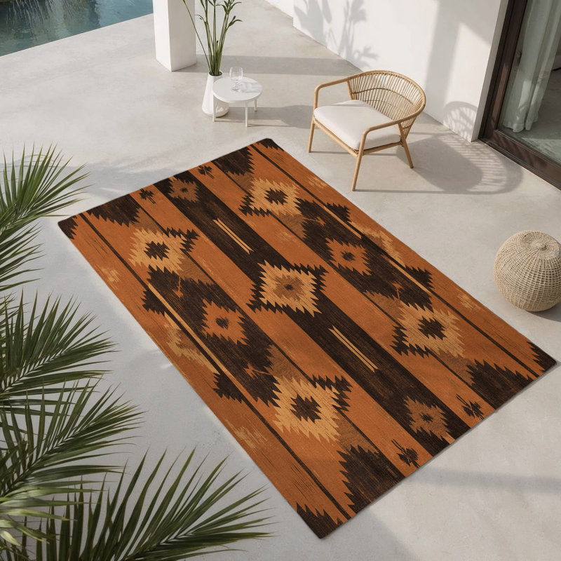 Tapis intérieur / extérieur Lost Pueblo, Rectangle 9 pi x 12 pi