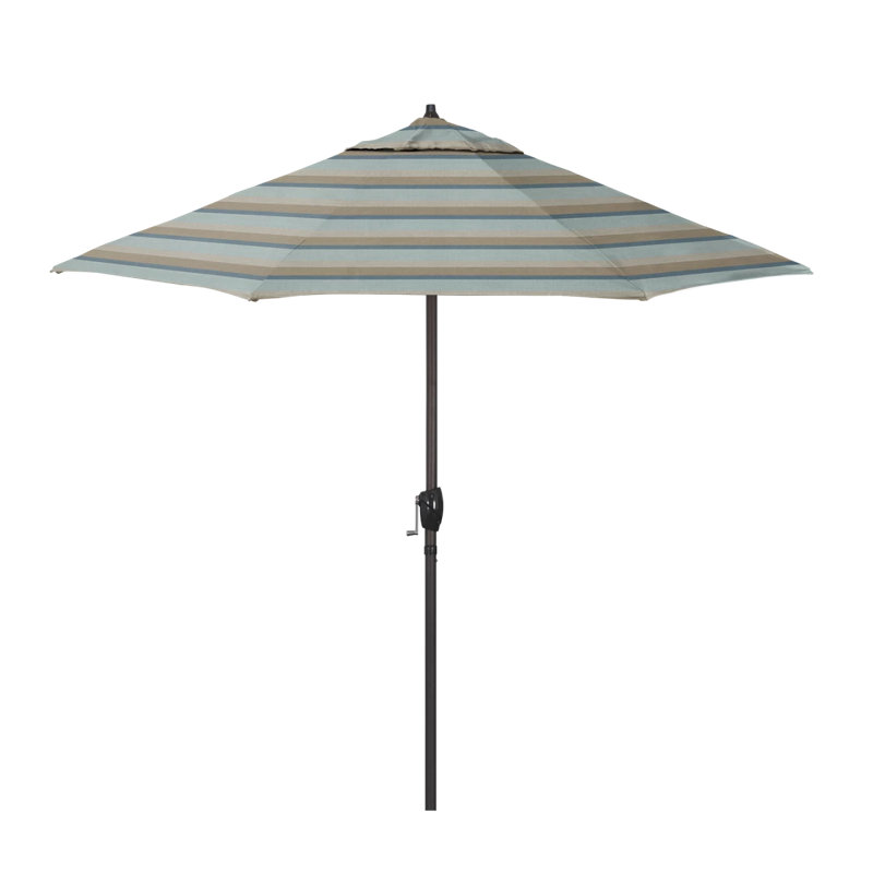 Parasol 9 pi Mira Sunbrella® Mira, Sunbrella® bord de mer Séville rayé