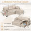 203cm 3-in-1 Sleeper Sofa Bed with Pull-Out Mattress, Reversible Chaise Sectional with Storage, USB