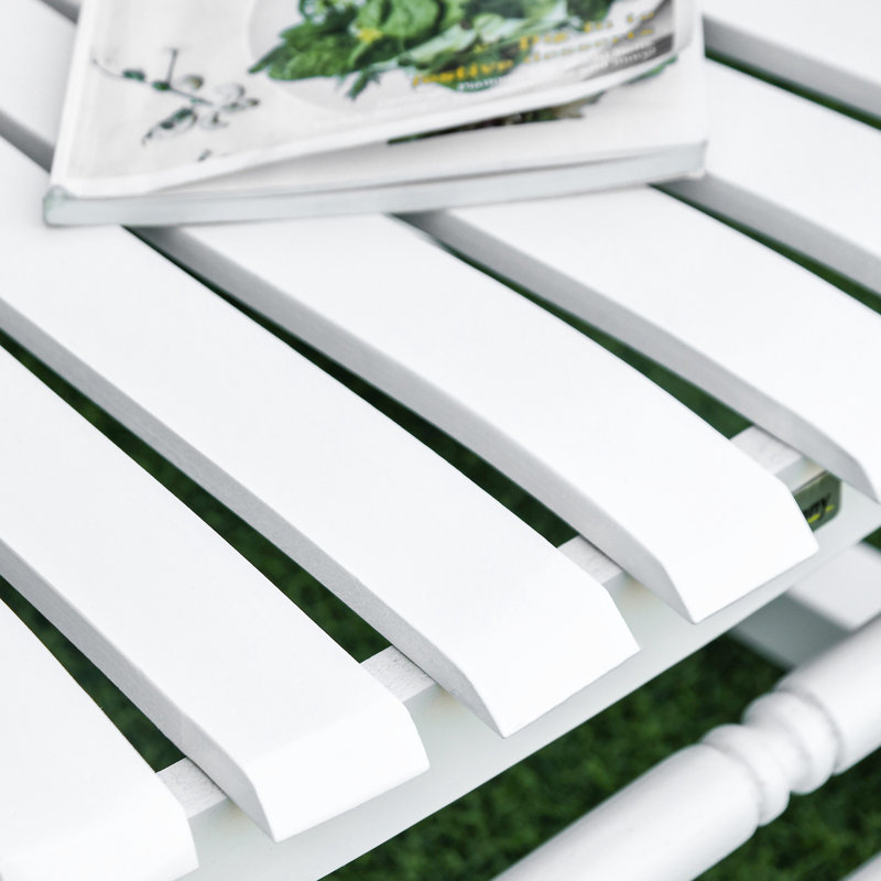 Fauteuil à bascule en bois blanc - confortable, protégé, blanc, confortable